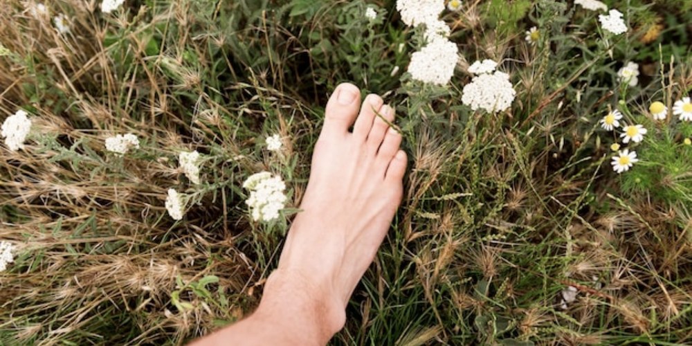A calm moment of grounding and slow breathing to ease anxiety